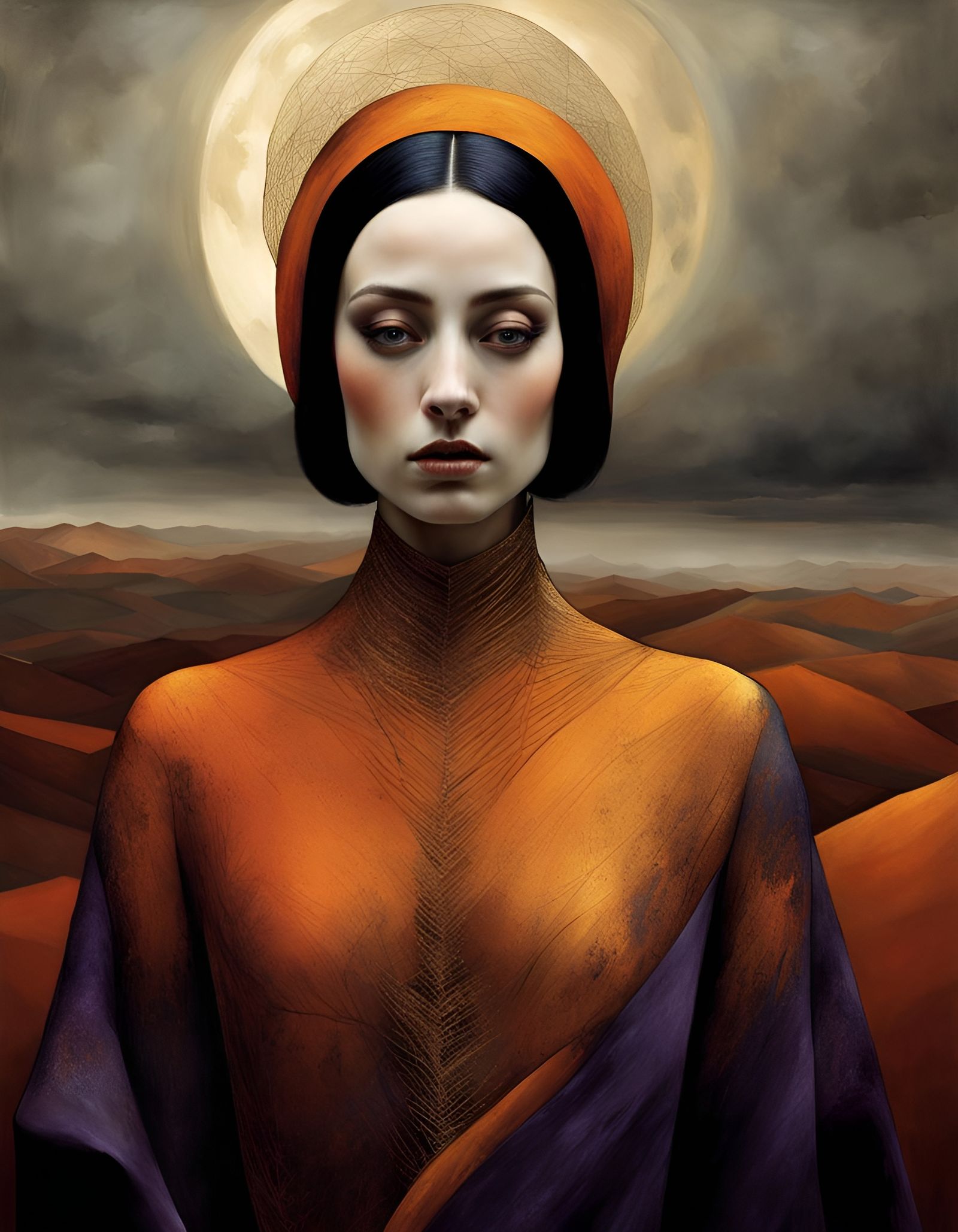 Vast Landscape with Two Figures: Melodramatic Lighting