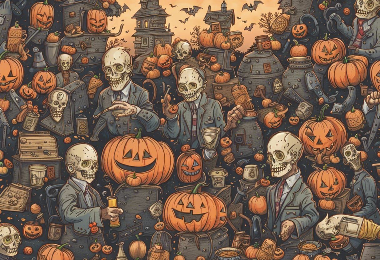 Halloween World Imagined by AI