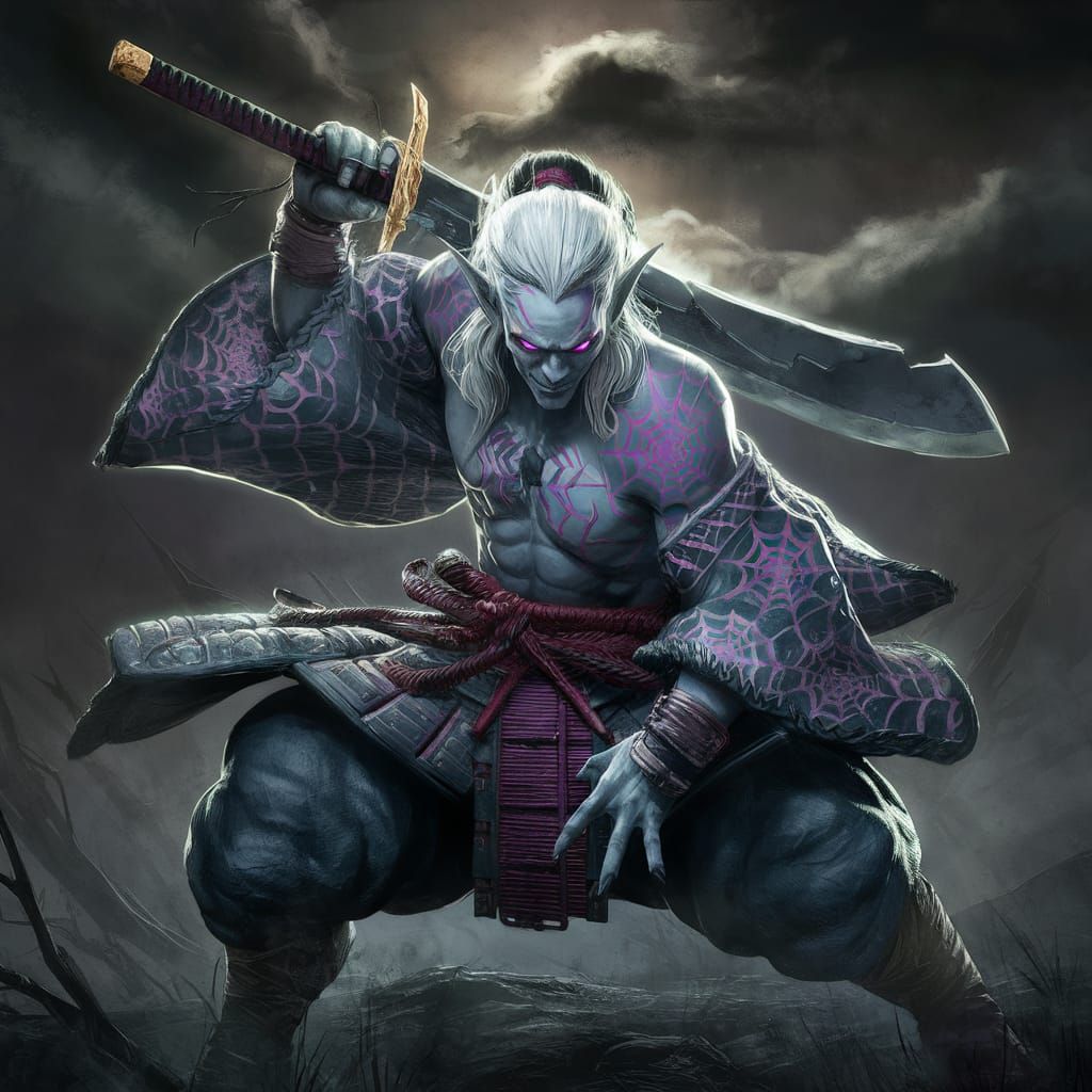 Drow Elf Warrior in McFarlane Style