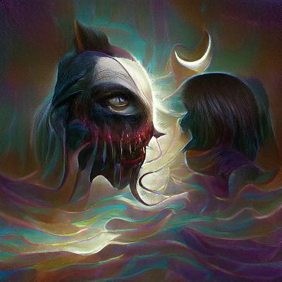 Sinister Eclipsing Devotion in Dark Fantasy Style