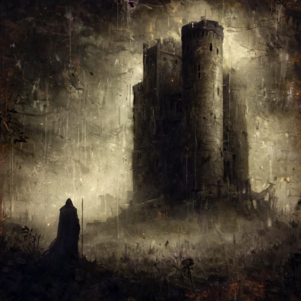 Dark Mystical Castle in Gothic Fantasy Style