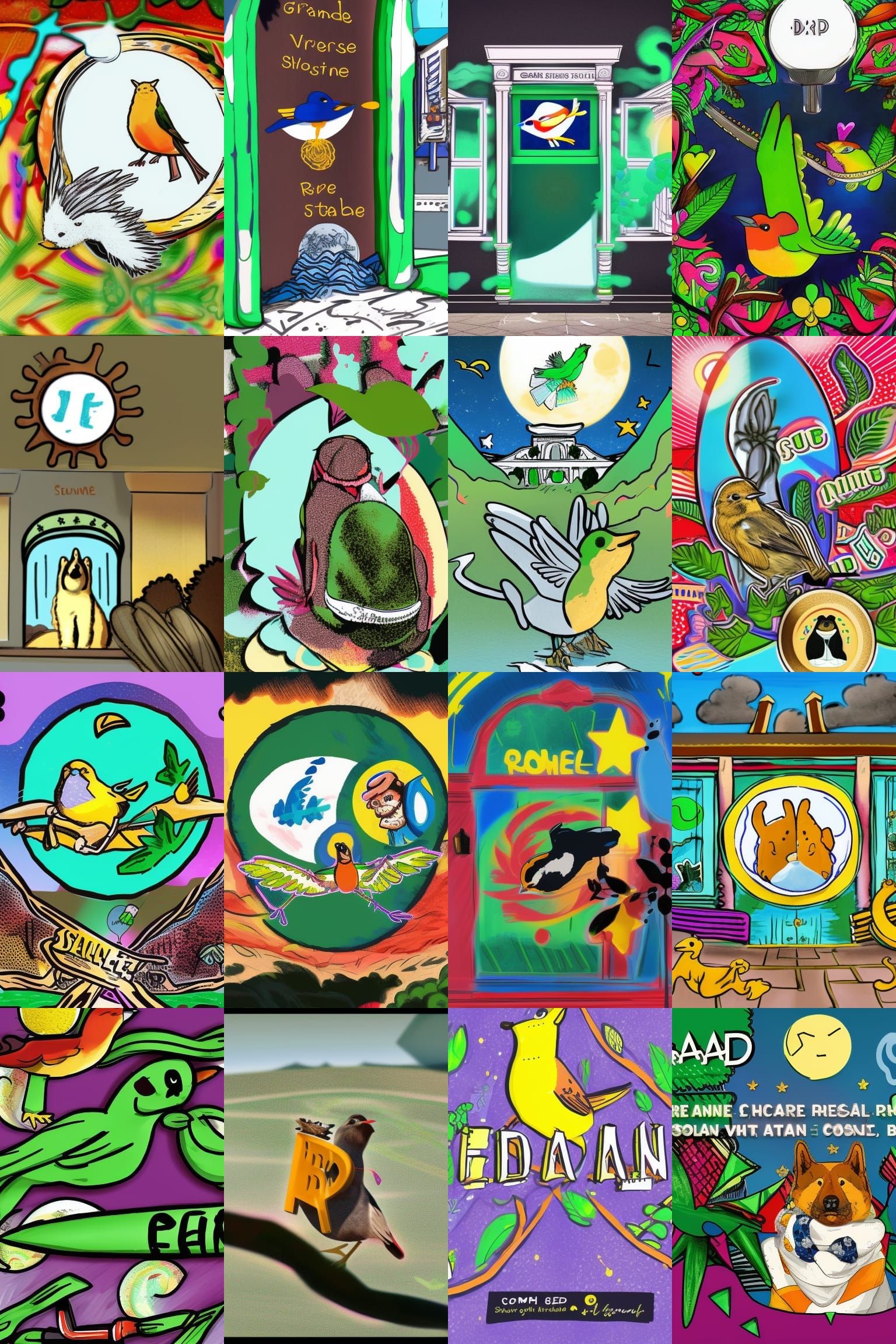 Colorful Digital Assets in Romantic Watercolor Painting