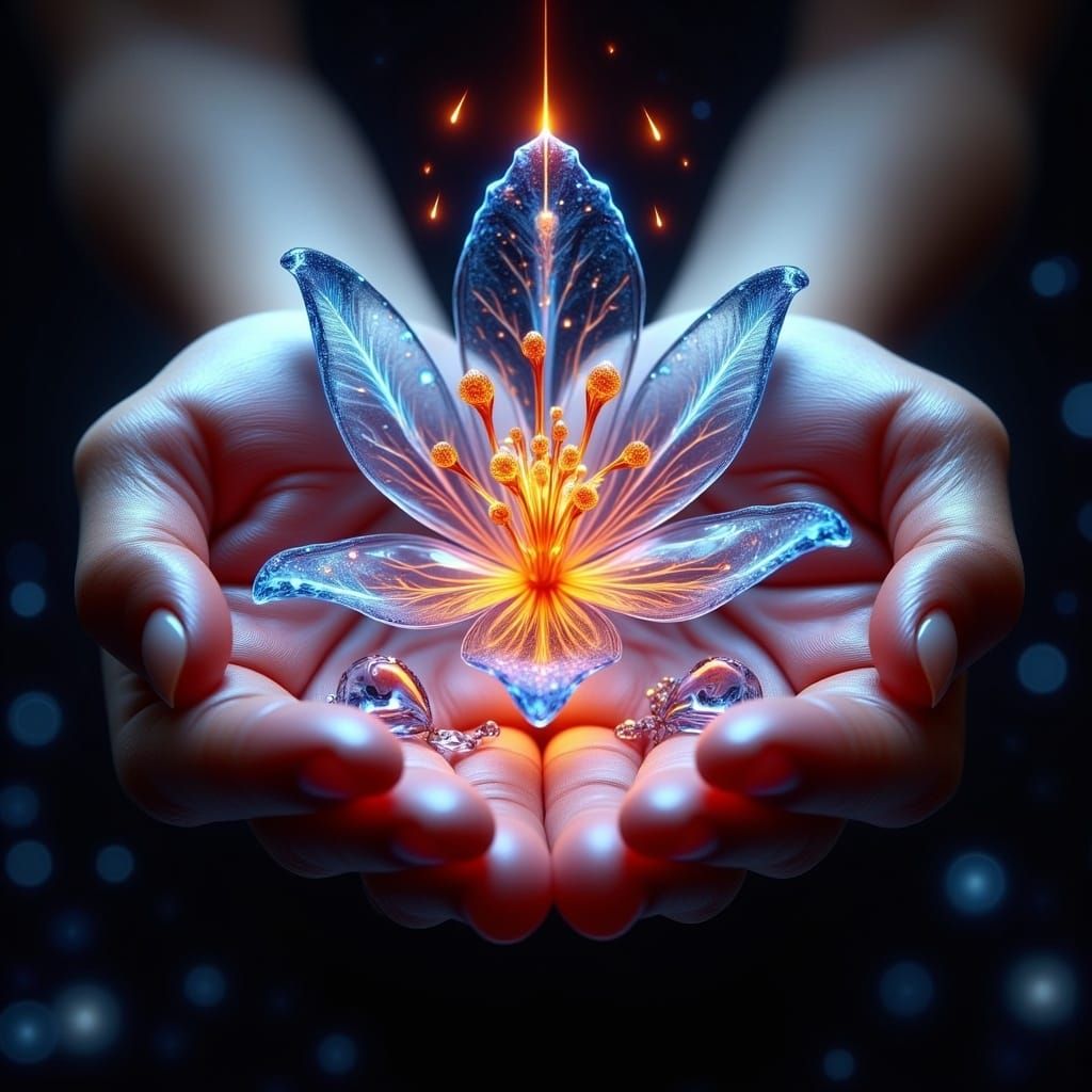 Glowing Flower Blooms from Diamond Hands