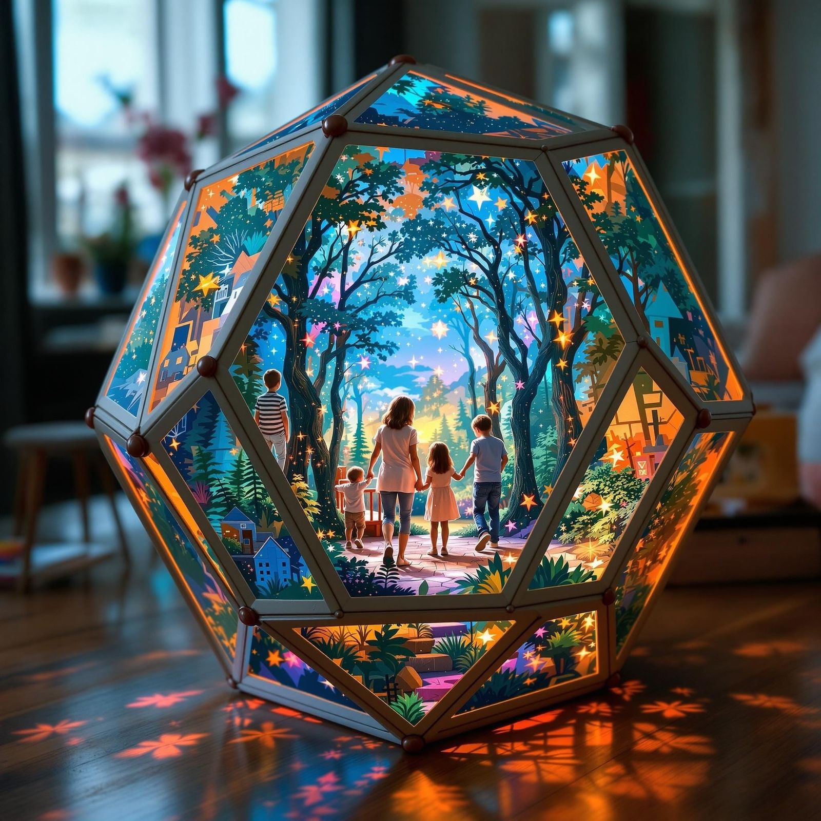 Azure Forest Family Life in Dodecahedron