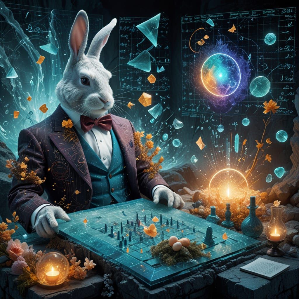 Easter Bunny in a Top Hat Visualizes Quantum Math Formulas i...