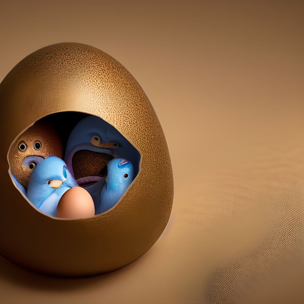 Detailed Photo of Hatching Bird in Egg