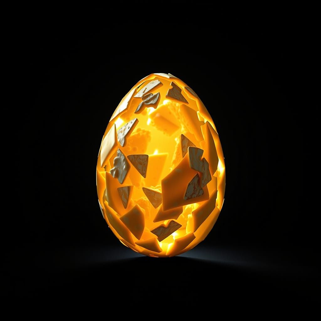 Abstract Constructionist Easter Egg Art