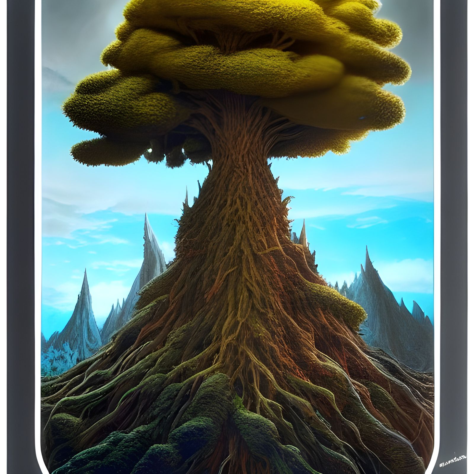 Choice Tree Portrait in Detailed Gouache Style