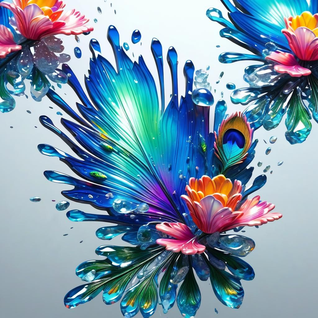 Crystal Flowers Shine in Vibrant, Magical Realism