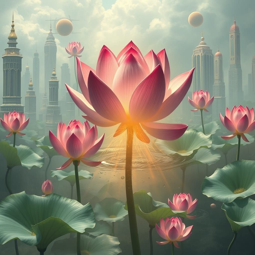 Sentient Lotus Flowers Attack Cities