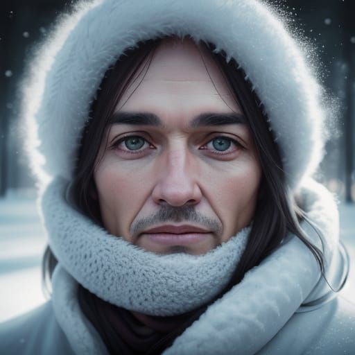 Winter Portrait in Ambient Light