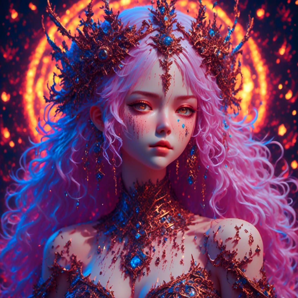 Detailed Matte Painting of Body Positive Woman