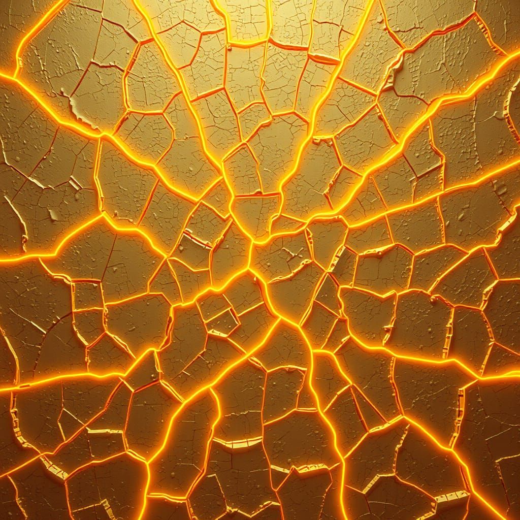 Crackled Synthwave Background in 3D Neon Retro Style