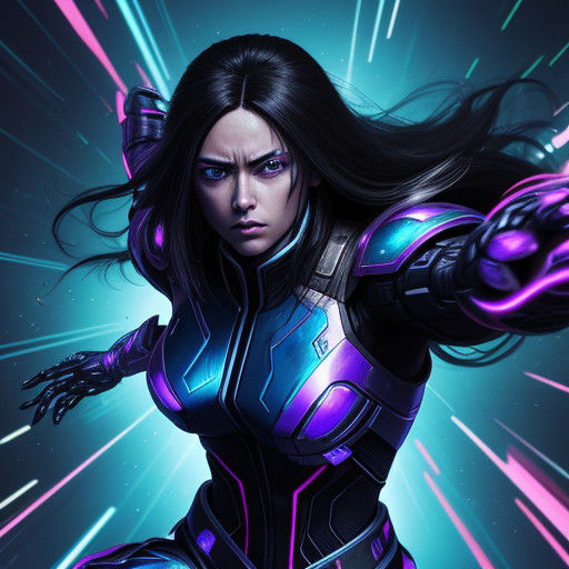 Powerful Female Warriors Clash in Zero-Gravity Space Station