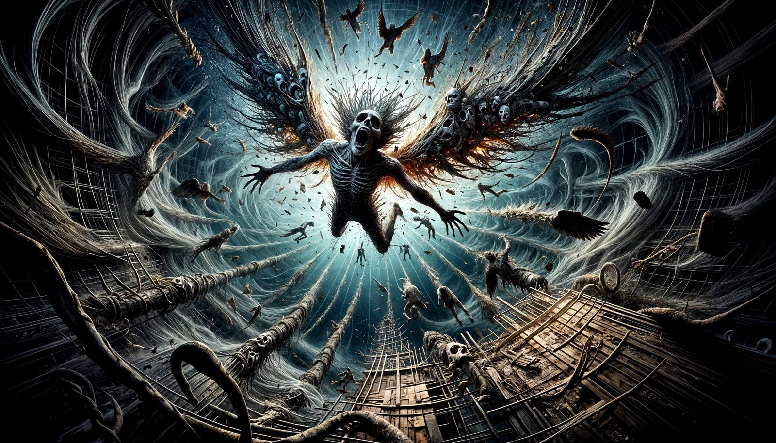 Nightmare Creature's Endless Fall into the Abyss