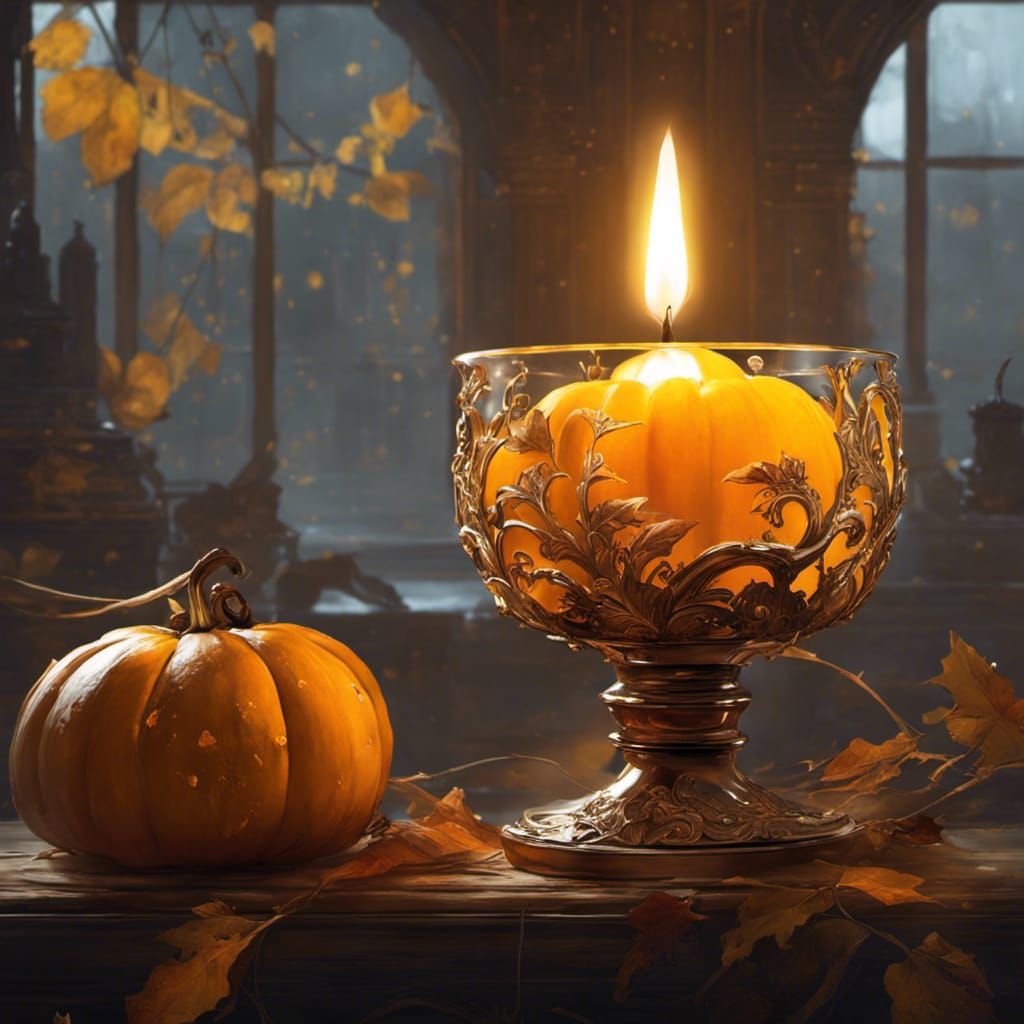 Pumpkin candle