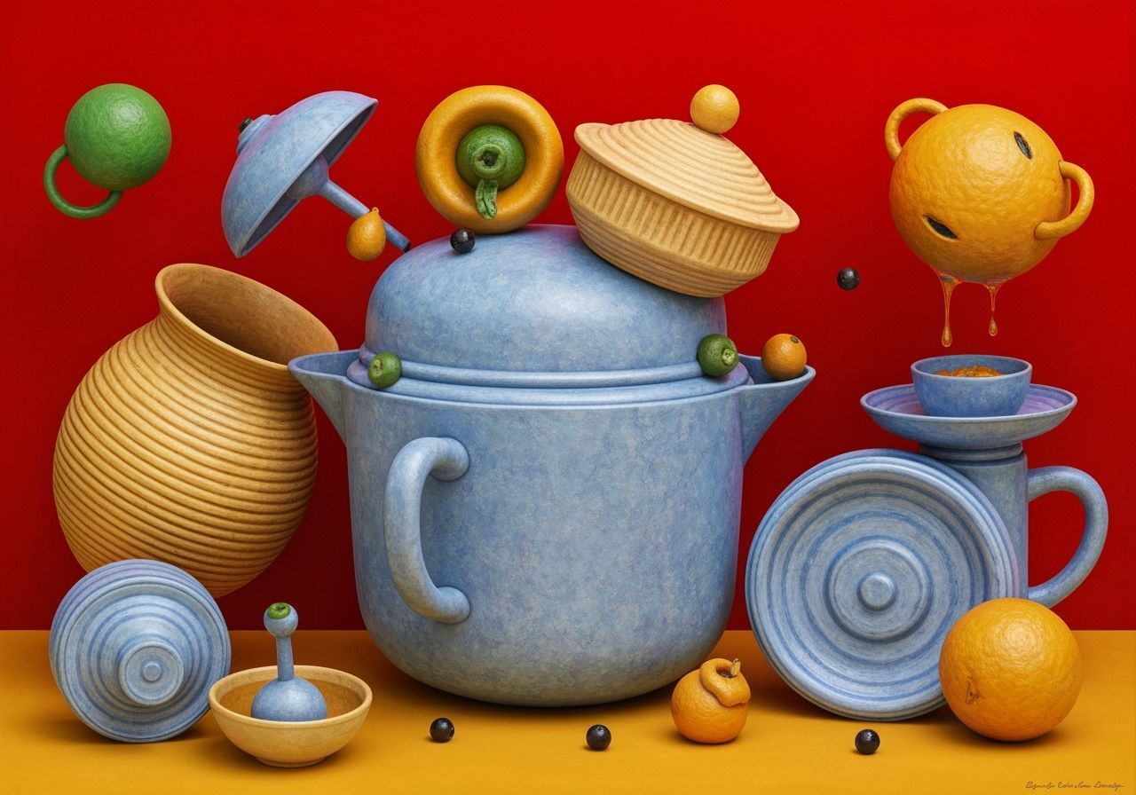 Harmonious Surreal Composition with Hyperrealistic Objects