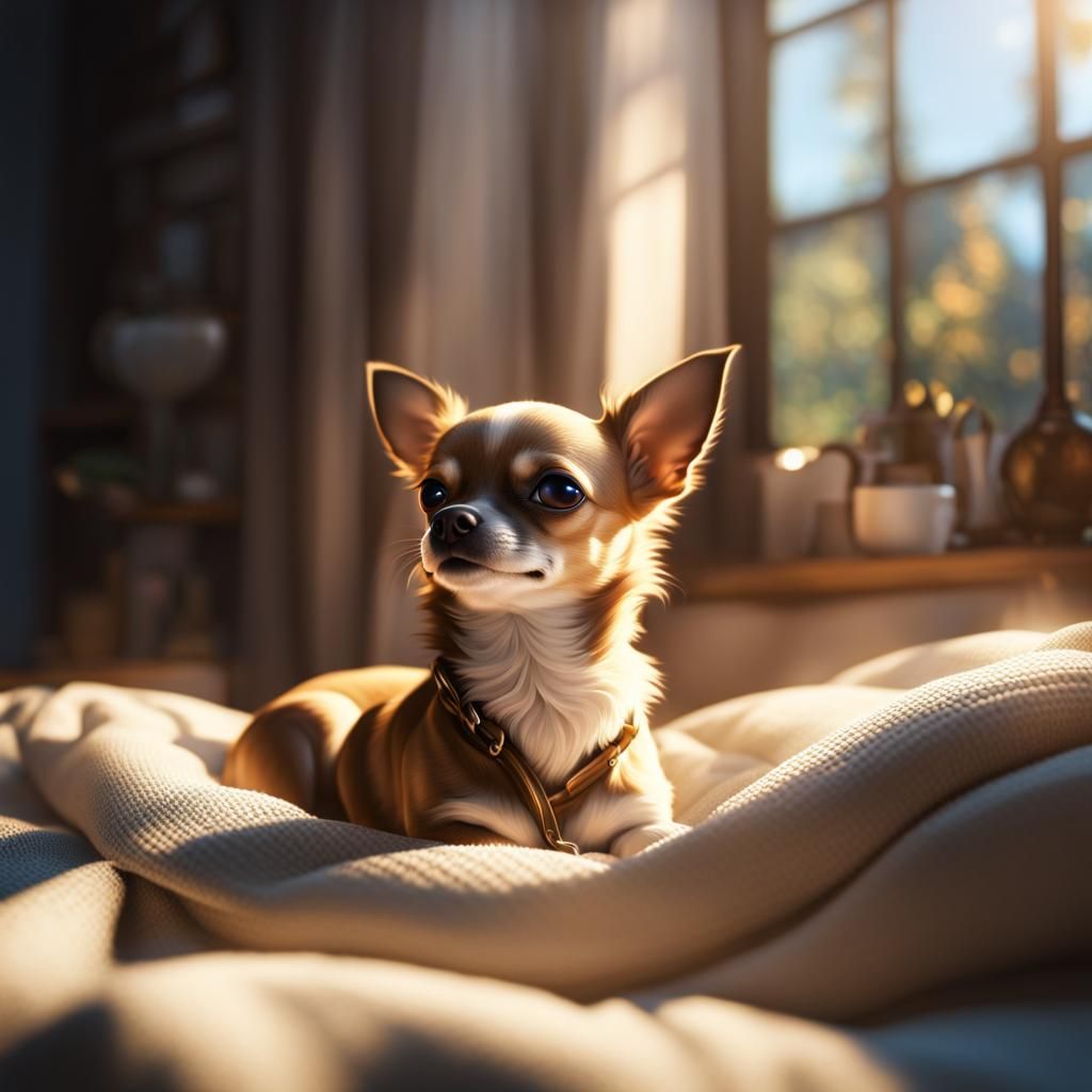 Chihuahua in Sunbeams: A Matte Painting