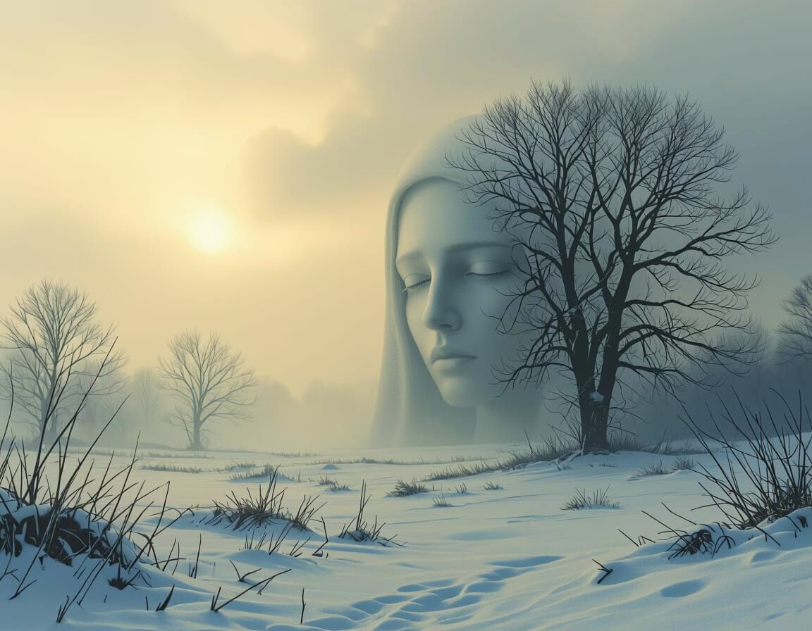 Dreamy Winter Landscape in Cinematic Style