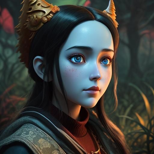 Whimsical Cartoon Character in Storybook Style