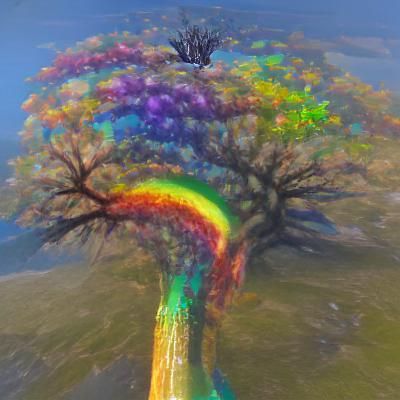 Rainbow Yggdrasil Tree in Photorealistic 8k
