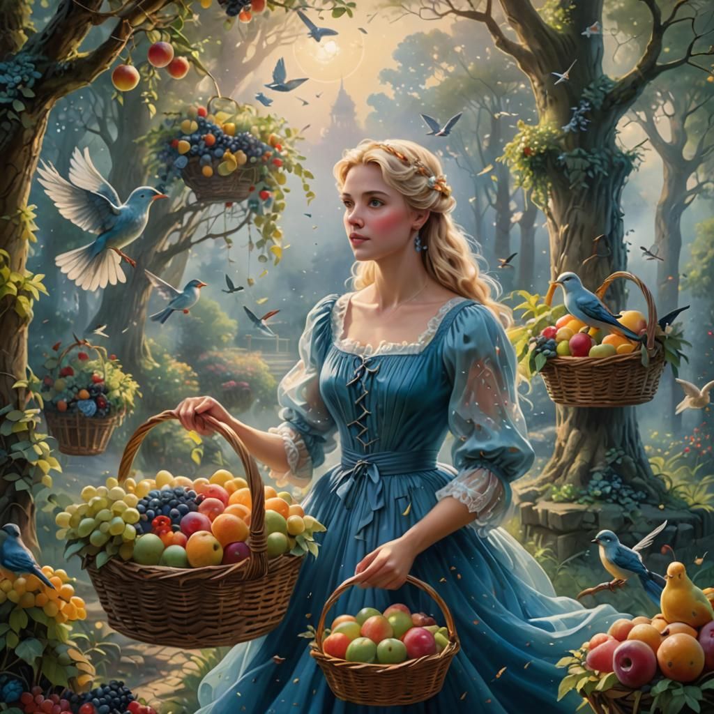 Ethereal Fairytale Forest Scene in Hyperrealistic Style