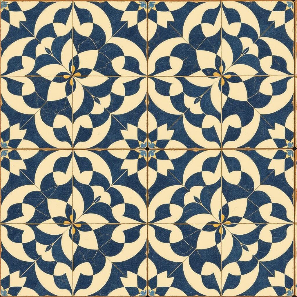 Handmade Moroccan Zellige Tiles in Geometric Pattern