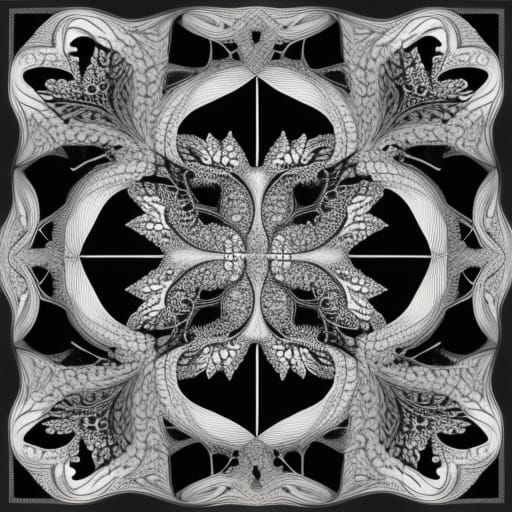 Endless Fractal Maple Leaf Pattern in 3D