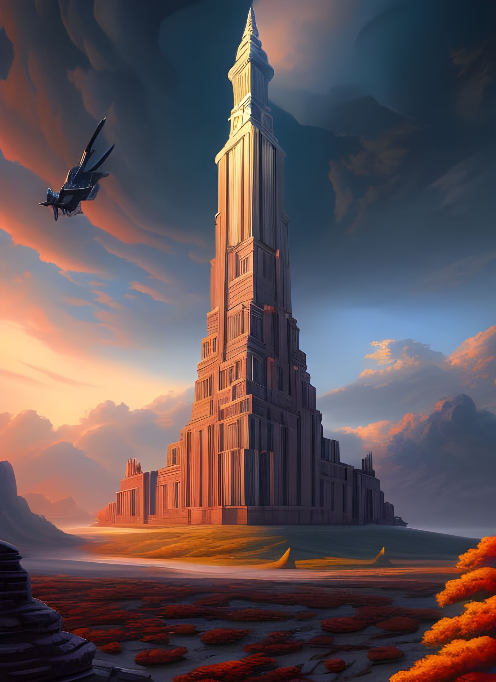 Mechanical Angel's Descent: Hyperdetailed Clockwork Art