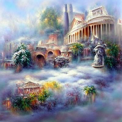 Ethereal Ancient Rome in Dreamy Light