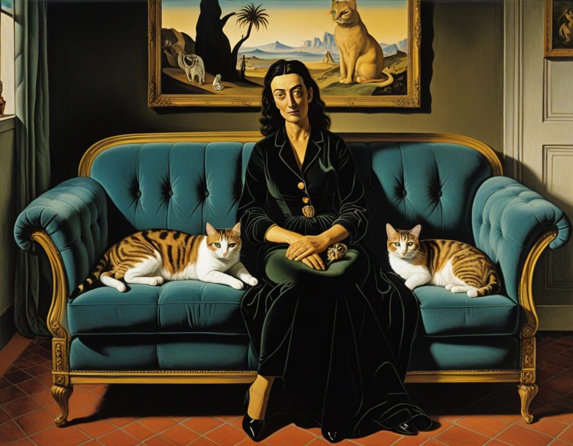 Surreal Sofa Scene in Dreamlike Style