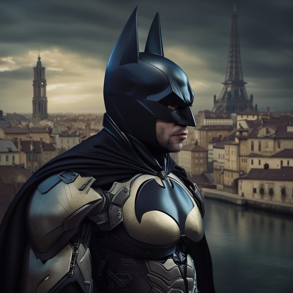 Batman in Renaissance Portrait Set in Future France