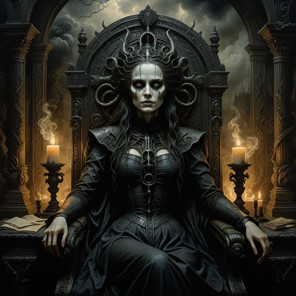 Enigmatic Hypnotist in Dreamlike Atmosphere