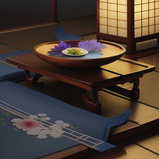 Traditional Japanese Sandals in Serene, Dreamy Atmosphere