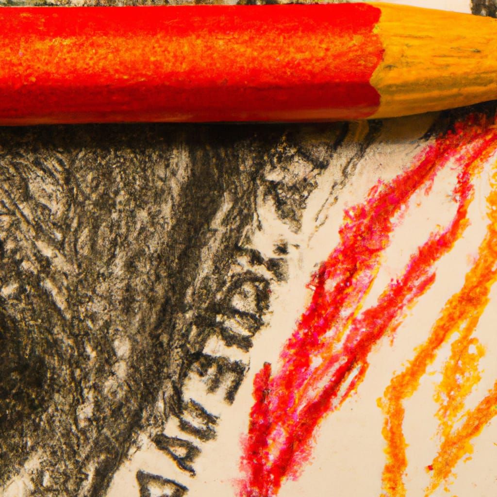 Crime Scene in Crayons and Charcoal