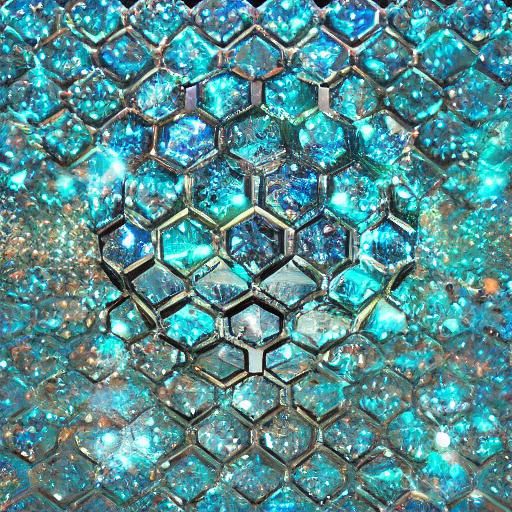 Ice hexagons otogones dots rectangles circles diamonds shini...