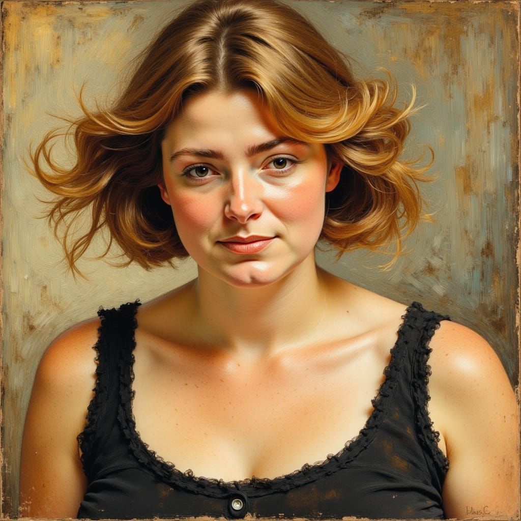 A Lonely Figure with Turquoise Eyes, Turbulent Thoughts