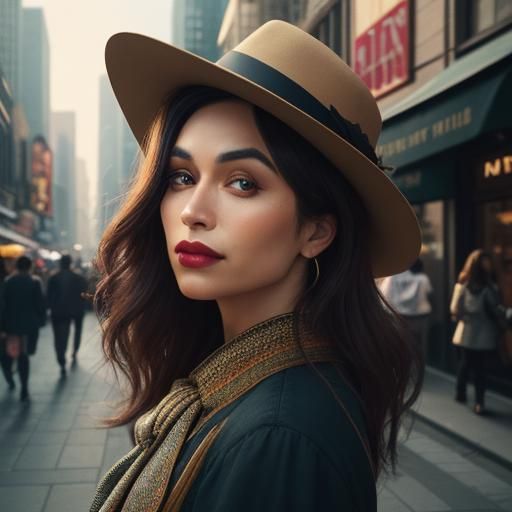 Cinematic Portrait of Woman in Disguise