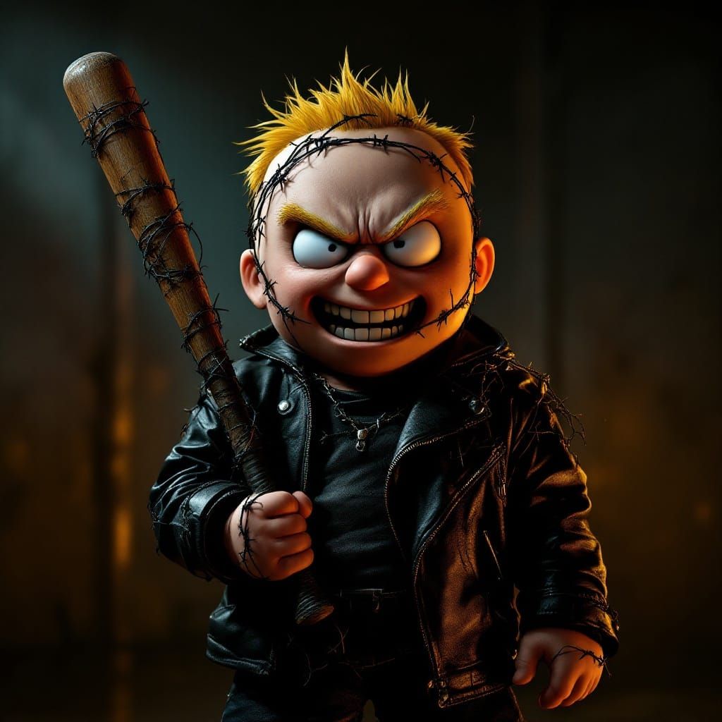 Cartman in Gritty Negan-Inspired Leather Jacket with Barbed ...