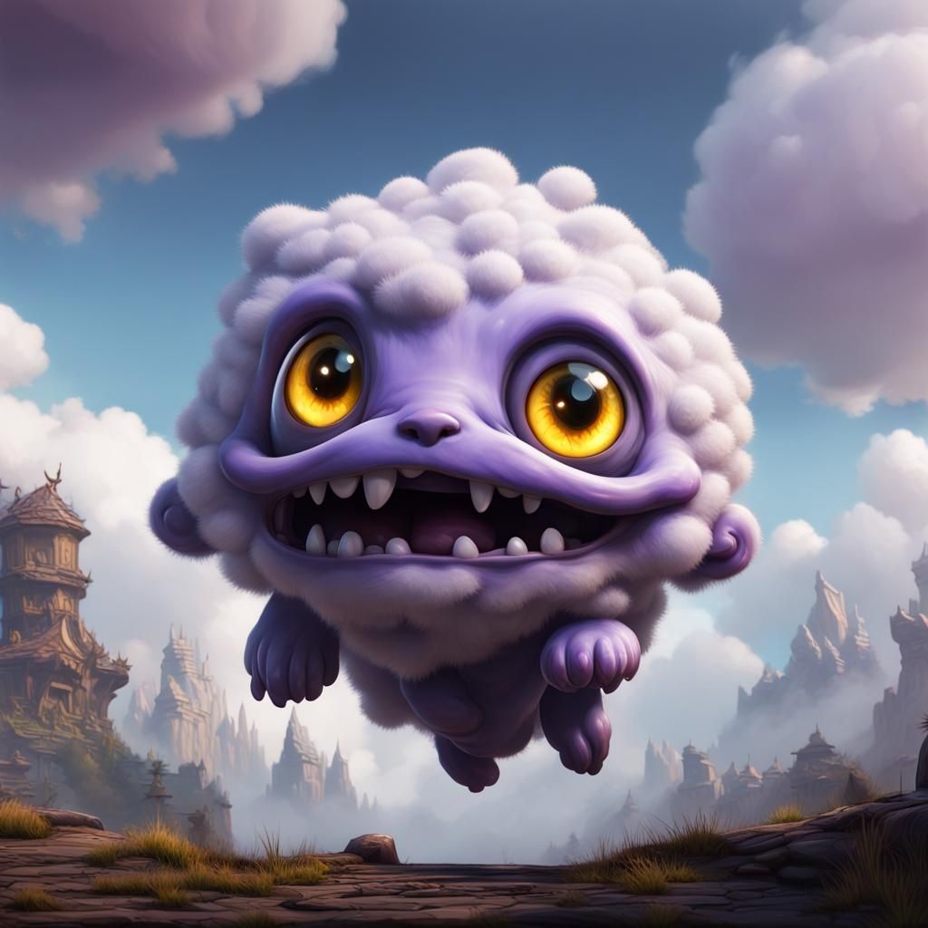Dark Fantasy Cloud Monster Concept Art