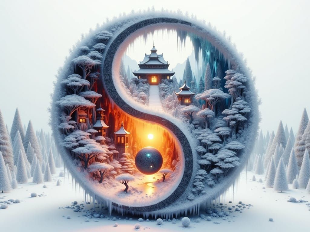 Surreal Pastel Watercolor Castle in Harmony