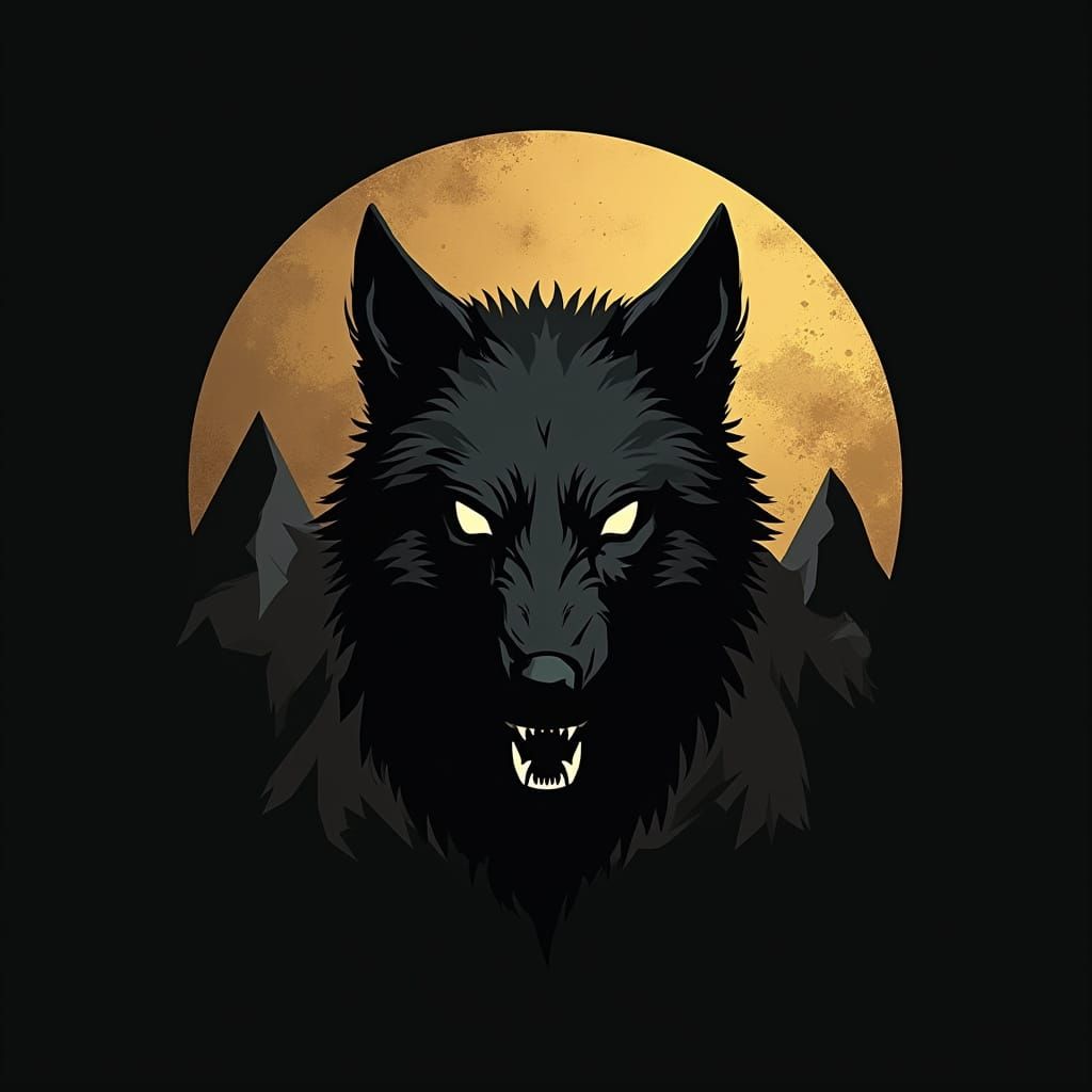 Gritty Military Wolf Logo Design in Ultra HD