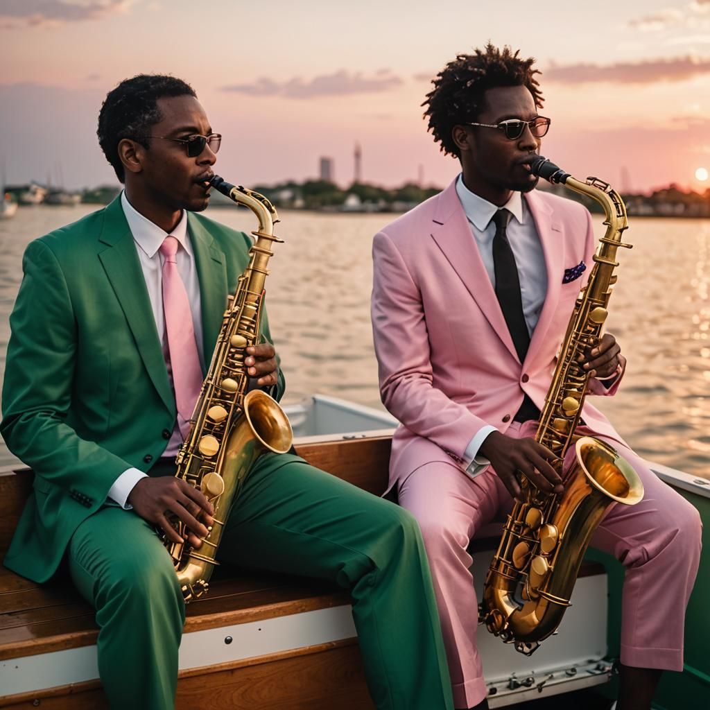 Sunset Jazz Duo on the Sea