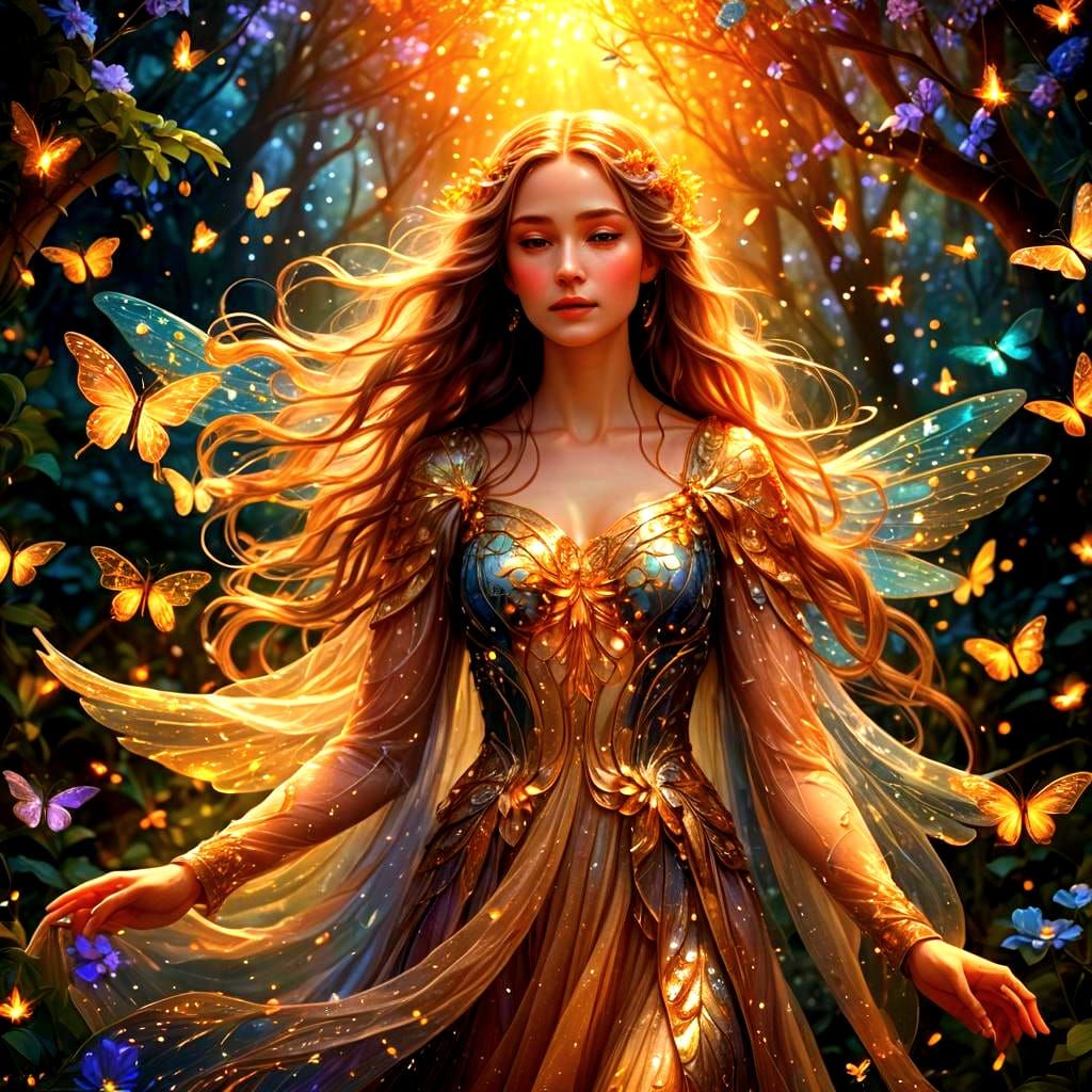 Ethereal Fantasy Artwork with Intricate Details