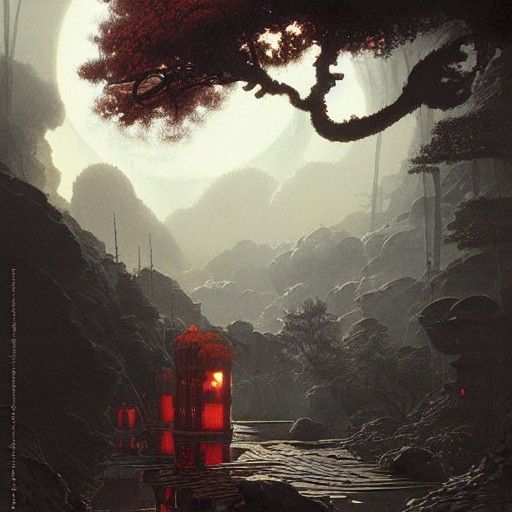 Daechwita in Japanese Ink Painting Style