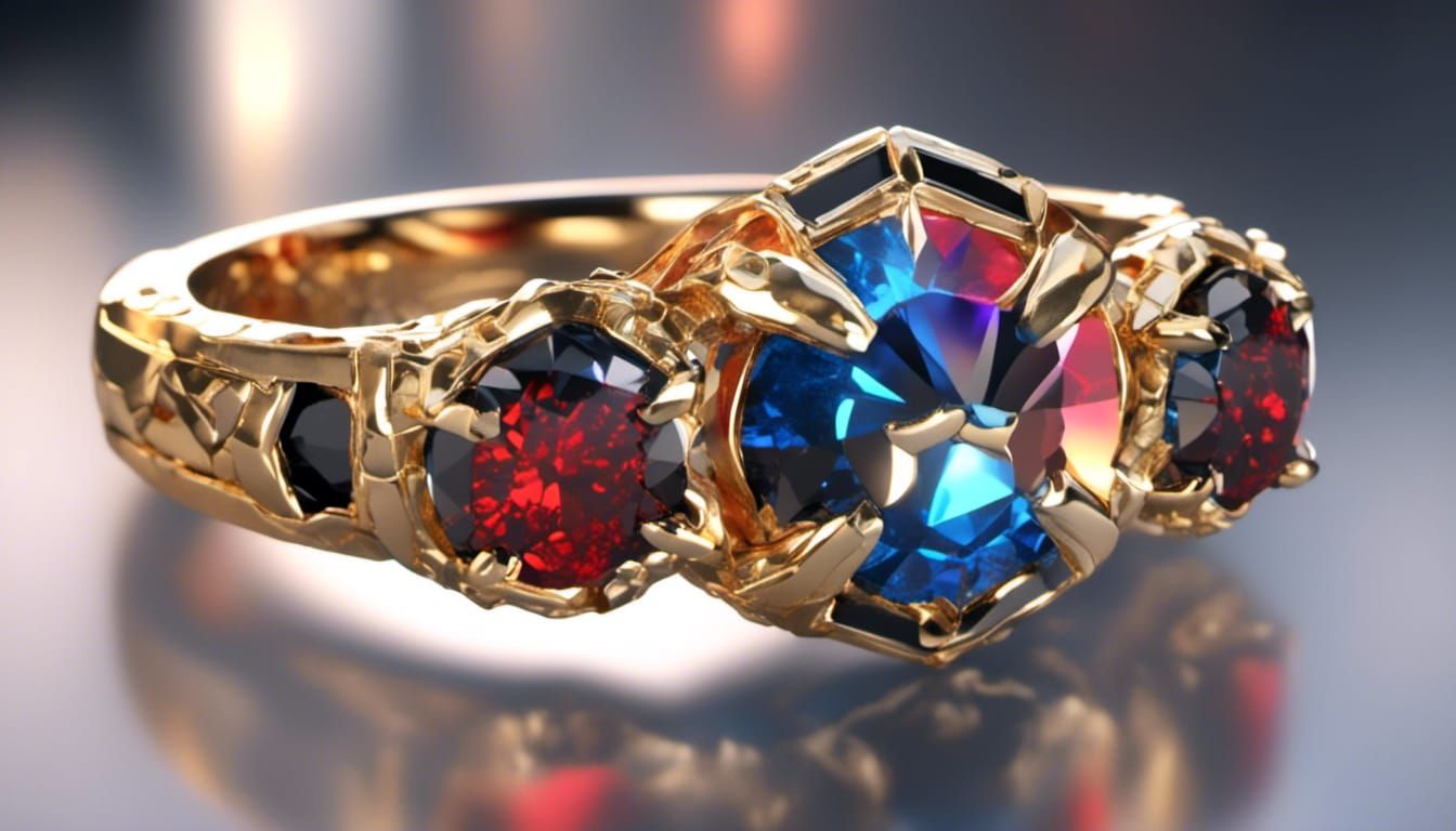 Akasha Vampire Ring with Rainbow Light, Hyperrealism