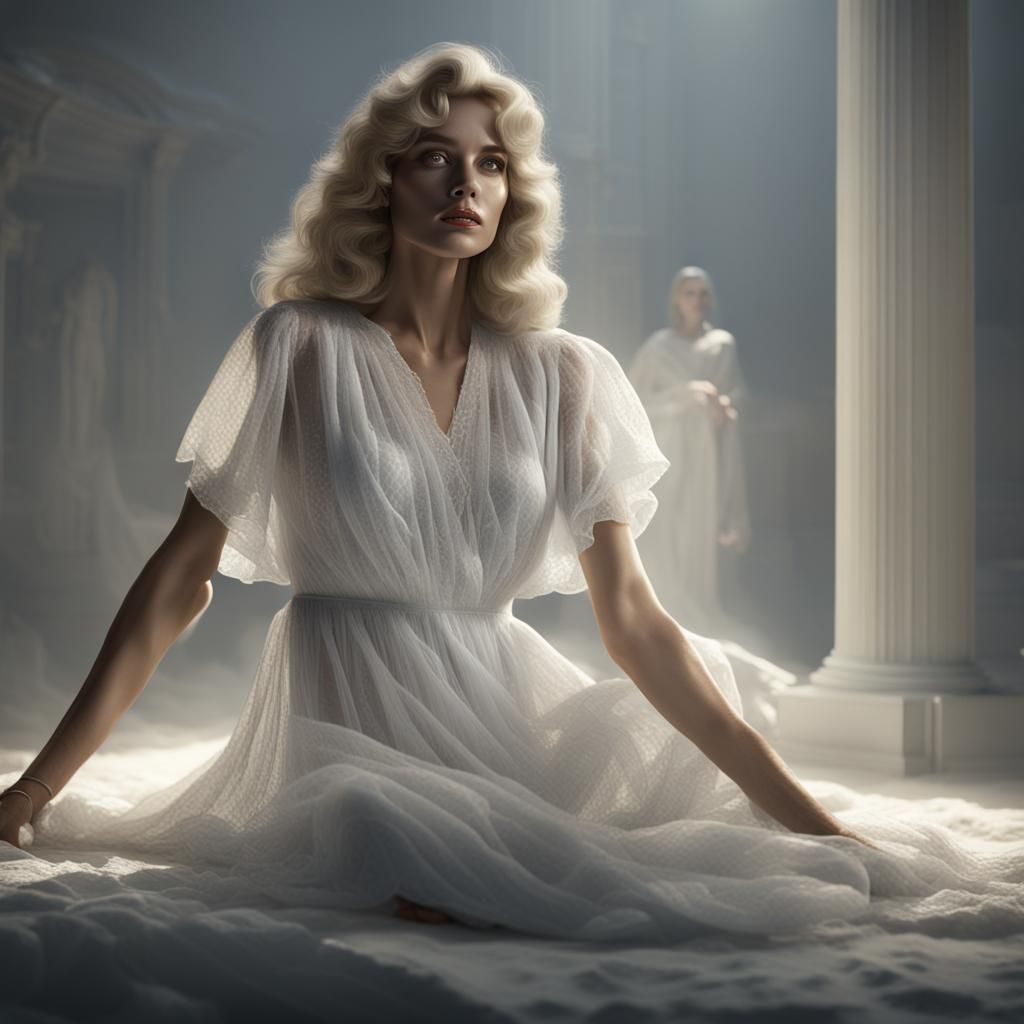 Elegant Woman in Lingerie: Cinematic 8K Render