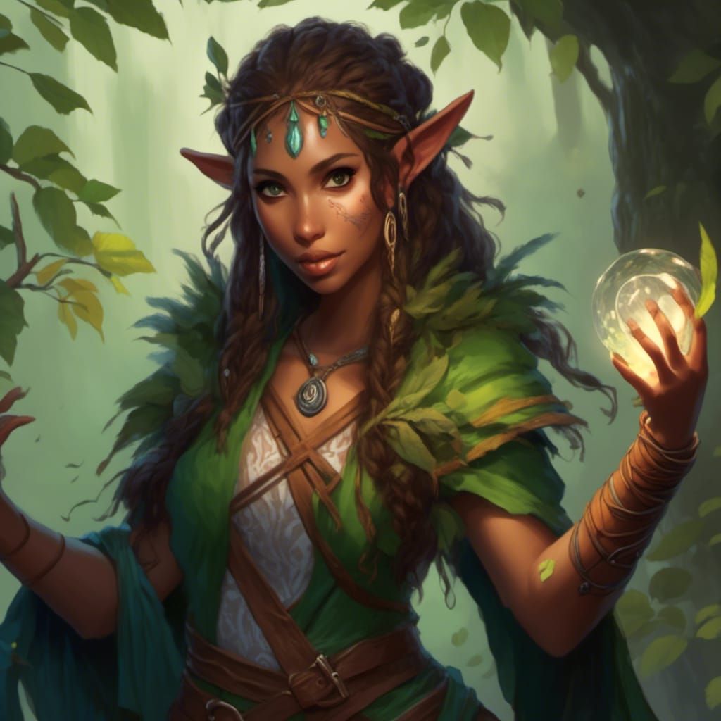 Half-Elf Druid from Pathfinder