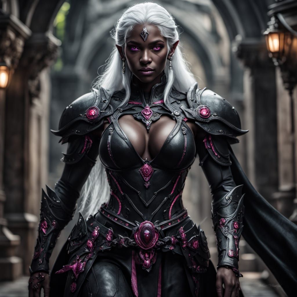 Dark Fantasy Drow Warrior Masterpiece in 8K