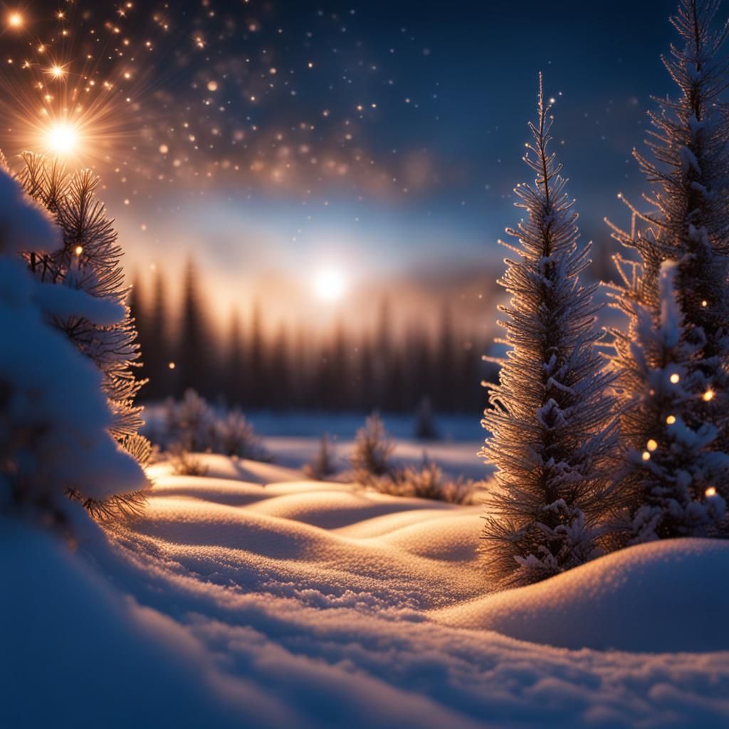 Bioluminescent Winter Solstice in 3D